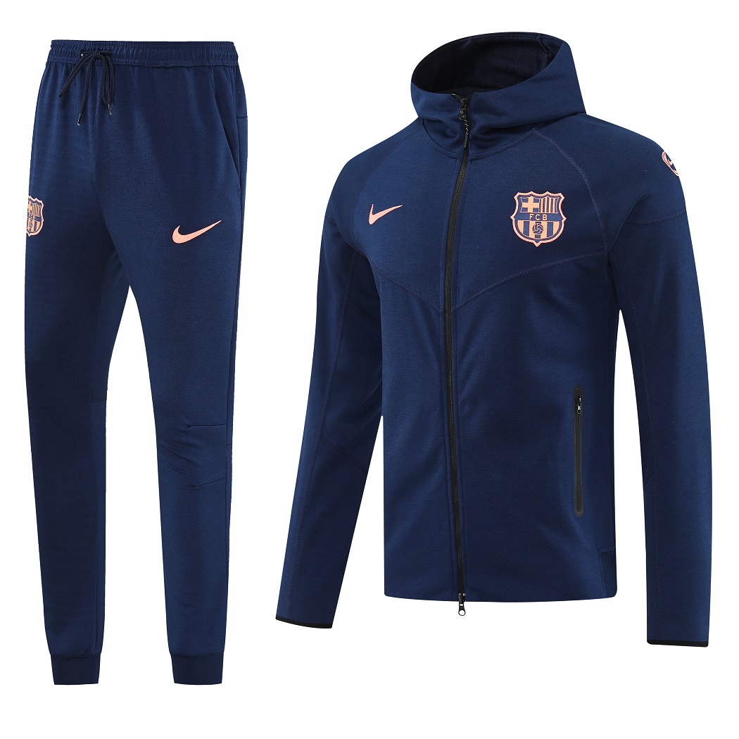 AAA Quality Barcelona 25/26 Hoodie Tracksuit - Navy Blue